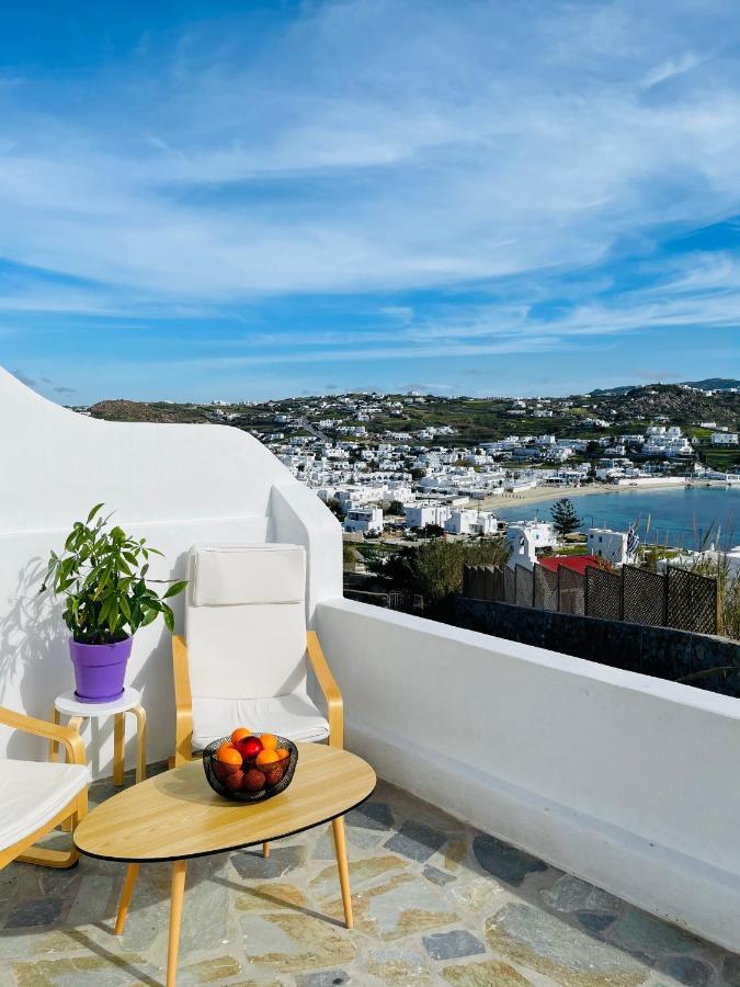 Modern Cycladic Sea View House Villa Ornos  Exteriör bild