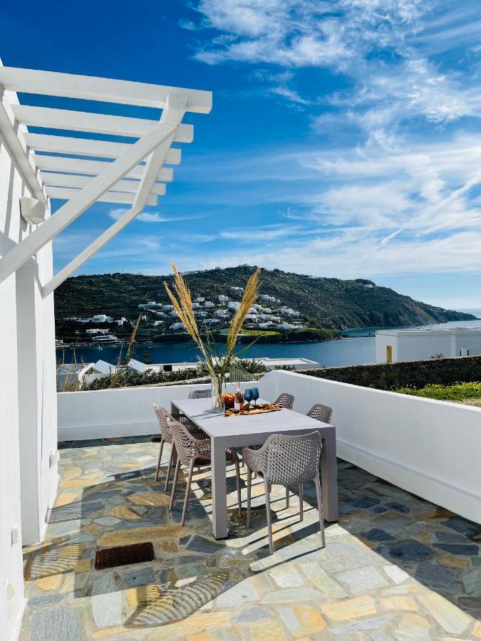 Modern Cycladic Sea View House Villa Ornos  Exteriör bild