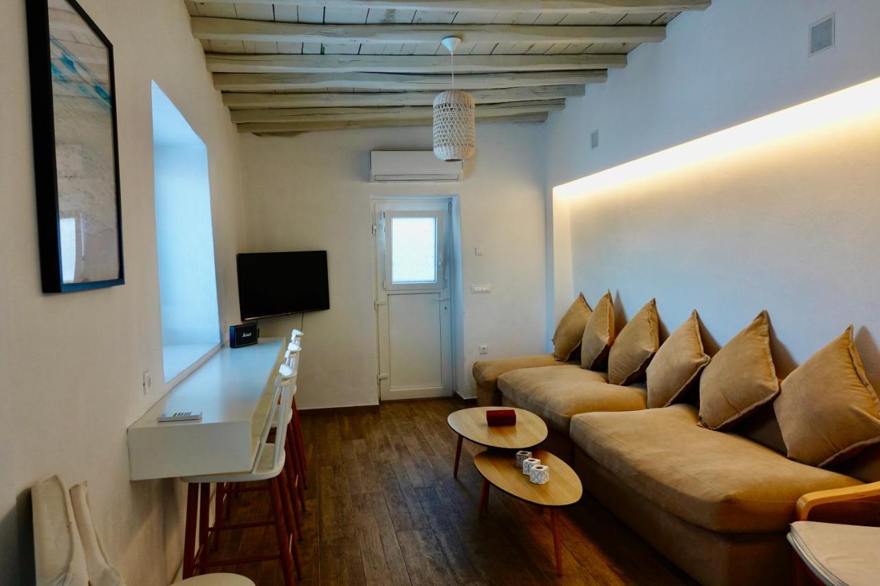 Modern Cycladic Sea View House Villa Ornos  Exteriör bild