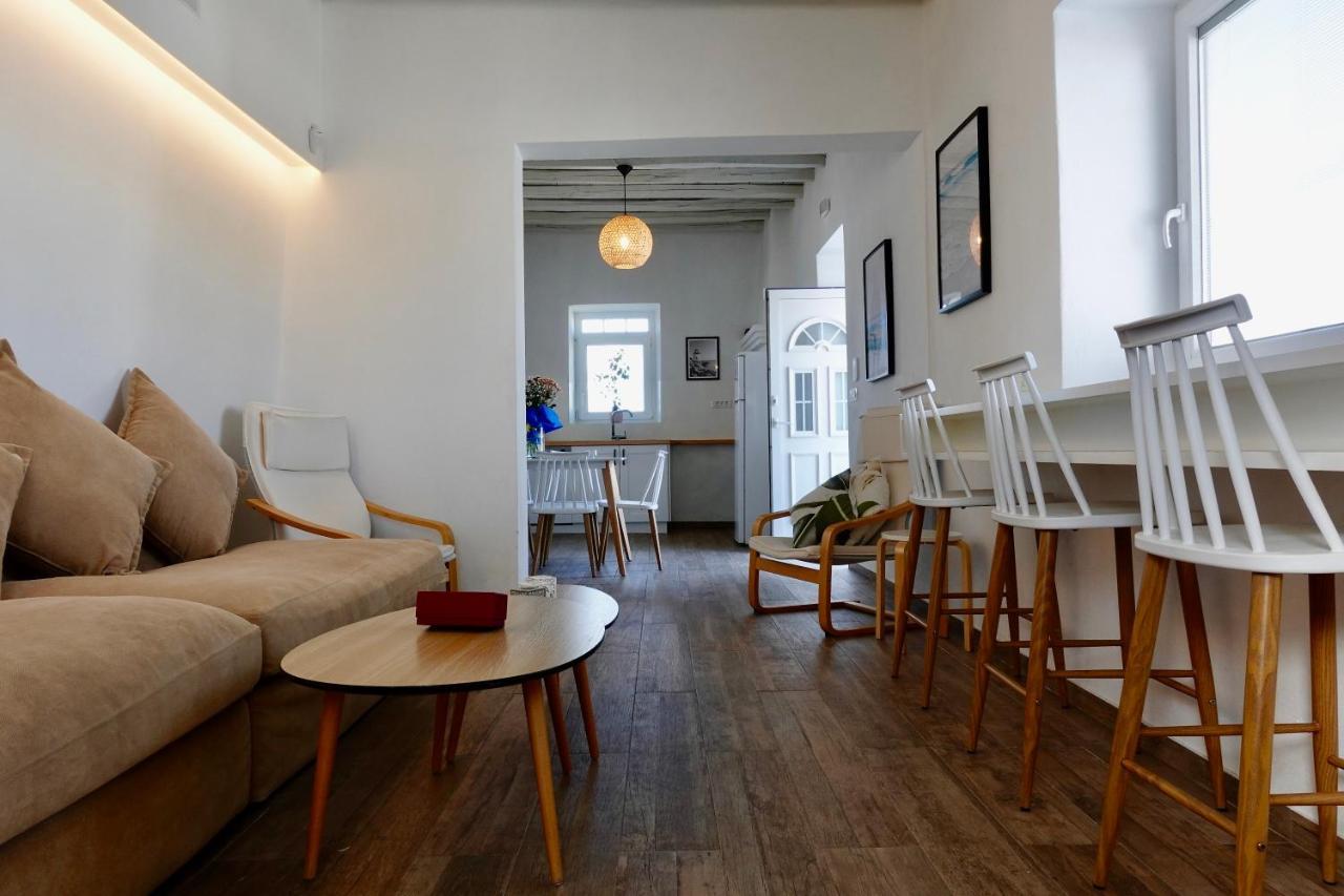 Modern Cycladic Sea View House Villa Ornos  Exteriör bild